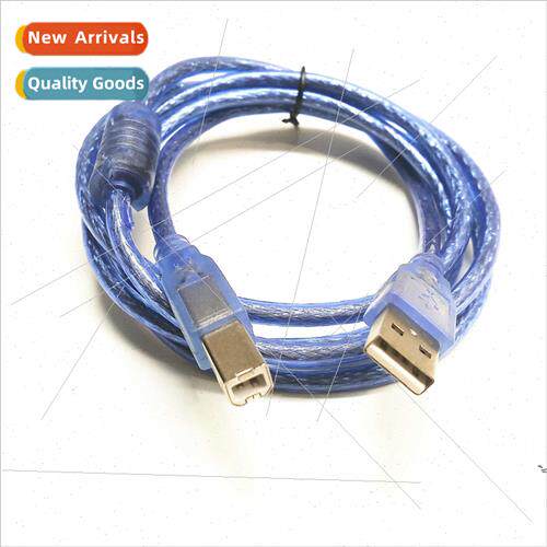 10 Meter USB 2.0 Transparent Blue Print Cable wh Magnetic Ri