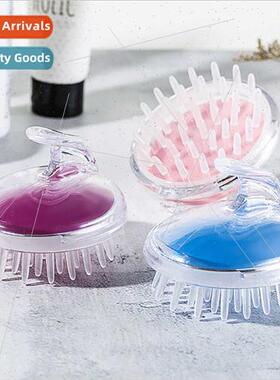 Crystal Transparent Hair Wash Brushlicone Head Massage Brush