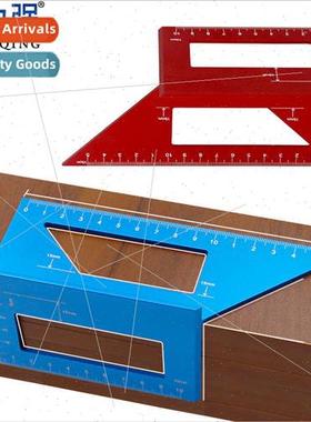 Woodworking T-type scribing gauge Angle posioning ruler 45 d