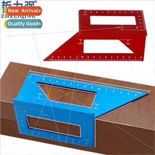 Woodworking T-type scribing gauge Angle posioning ruler 45 d