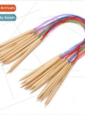 Colored Tube Double Pointed Bamboo Circular Knting Needles K