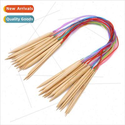 Colored Tube Double Pointed Bamboo Circular Knting Needles K