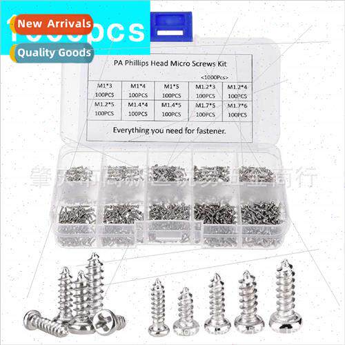 1000pcs miniature PA round head Phillips head screws self-ta