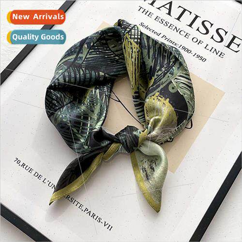 Japan Korea spring fall  square graffi green silk mulberry s