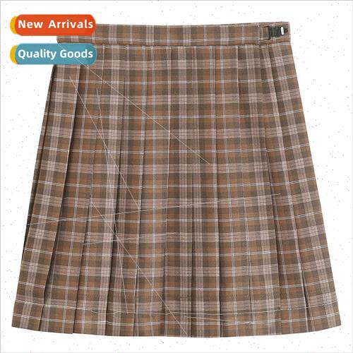 new jk unim college a word hundred half body plaid skirt ple