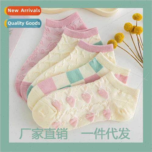 Spring summer Harajuku wind socks boat socks female short sh