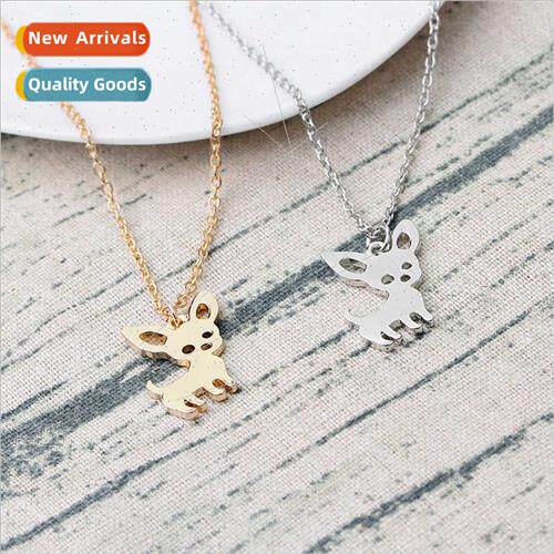 Jewelry  American new creative cute hollow dog pendant colla