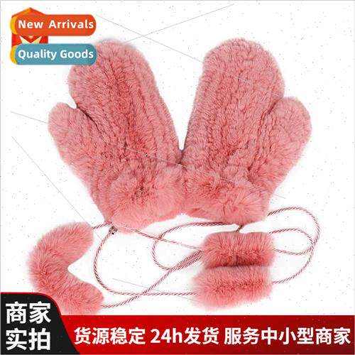 Otter rabb hair compilation gloves winter padded cute warm w