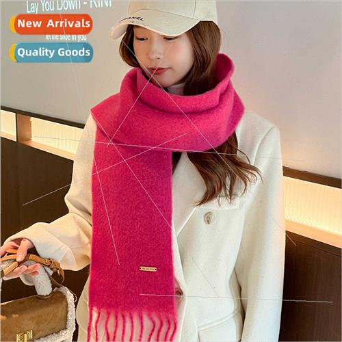 new imation cashmere solid color scarf thickened autumn wint