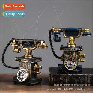 Resin home decorative ornaments vintage crafts telephone sav