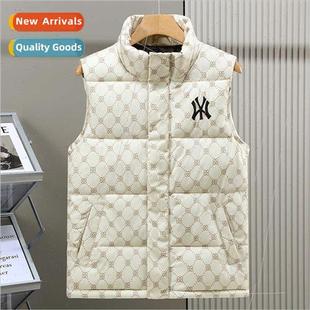 Alphabet print stand-up collar African cotton vest men fall