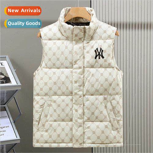 Alphabet print stand-up collar African cotton vest men fall