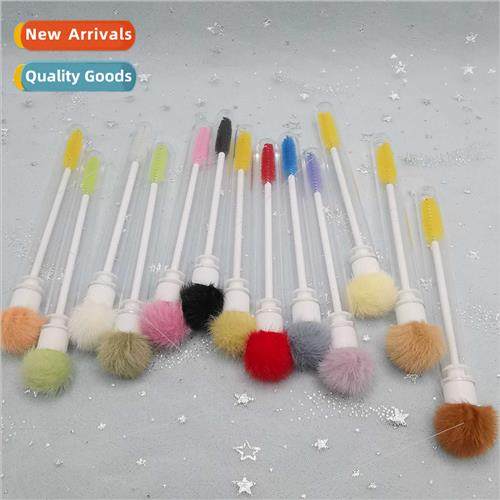 Pom Pom Tubed Eyelash Brush Tubes Colored Eyelash Tester Bru