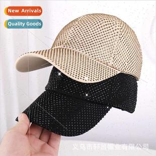 baseball cap drill top fashio full rhinestone Soft female
