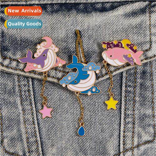 Cute cartoon ocean oil drop brooch sweet hundred matching wh