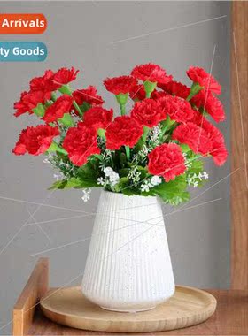 Carnation simulation bouquet vase home decorative flowers li