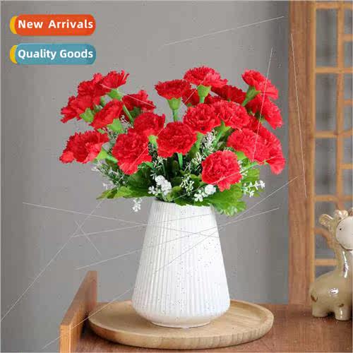 Carnation simulation bouquet vase home decorative flowers li