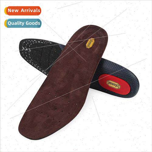 Suede sports insoles female sweat-absorbing male shock-absor