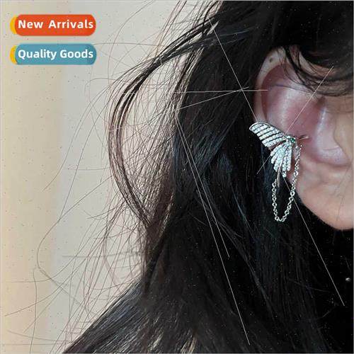 ngle ear sweet cool wind ear clip female butterfly fishtail