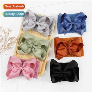 bow hairband headdress Europe soft children baby ela 5.5inch