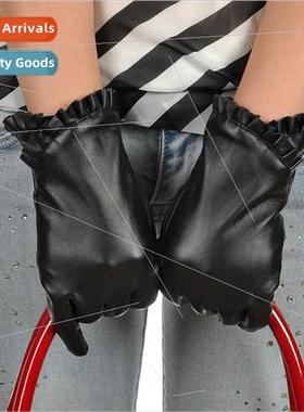 mulated leather ladies pu gloves skirt fashion riding drivin