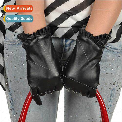 mulated leather ladies pu gloves skirt fashion riding drivin