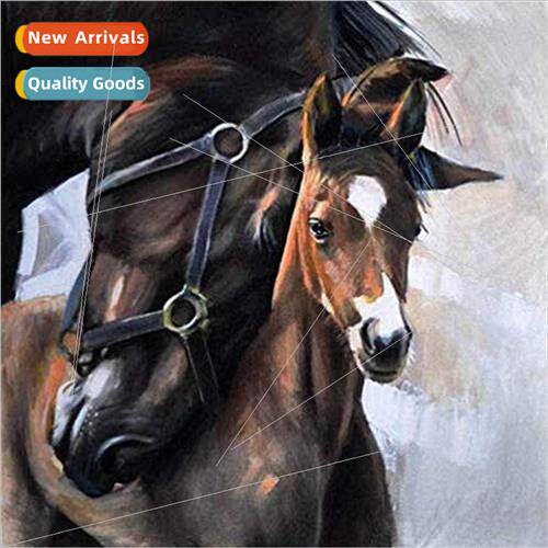 Cross Stch New DIY Two Stallions Full Stch mple Handmade Thr