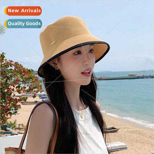 new knted pot hat can be folded simple bucket hat female sun
