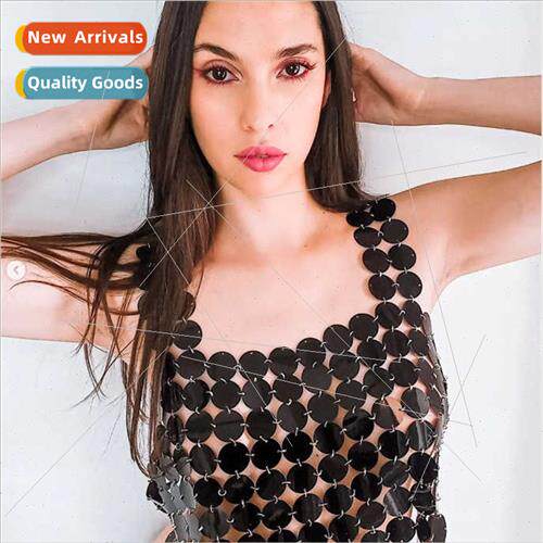YH3724 Europevest Acrylic Sequins Round Patchwork Fashion Wr