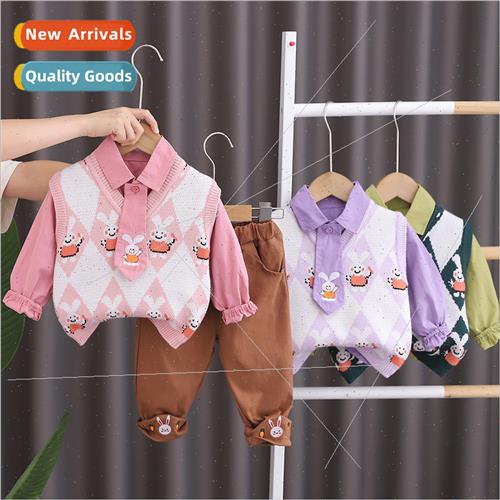 Girls fall su 2023 new ltle girl gas jeans spring and fall r