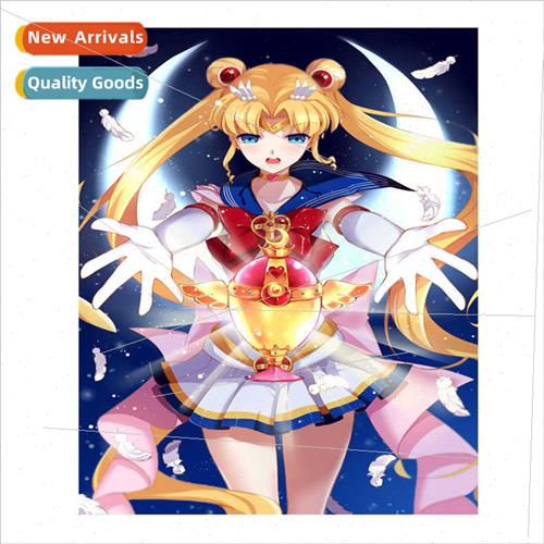 Anime secondary  American girl warrior handmade full embroid