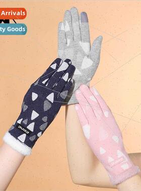 Gloves X3 spring fall female thin cute bow driving touch scr