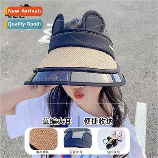 large new hollow outdoor brim hat sun children summer 1073