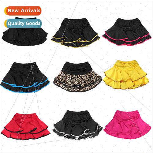Childrens dance costumes leopard milk silk bustier Latin ski