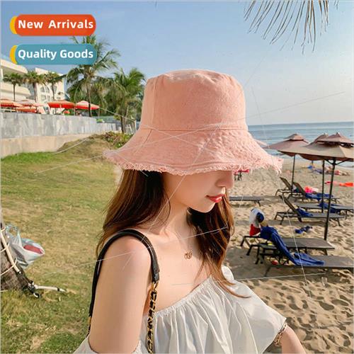 Washed burlap fisherman hat female Korean  Harajuku HK wind