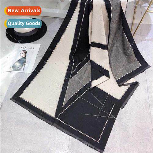 Scarf Ms. autumn winter imation cashmere long large V-shaped