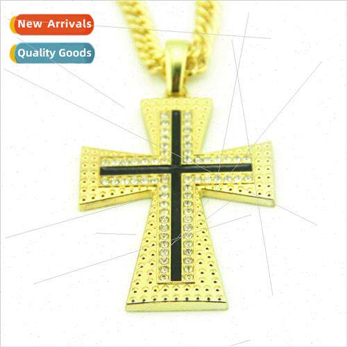 Europe Hip Hop Rap Diamond Cross Necklace ghtclub Set Dance