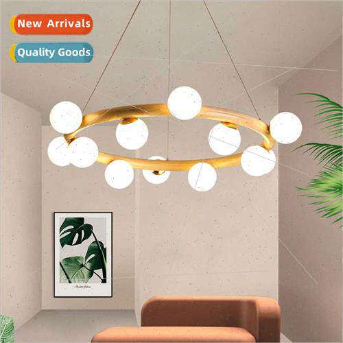 Scandinavian solid wood molecular lamp fashion creative pers
