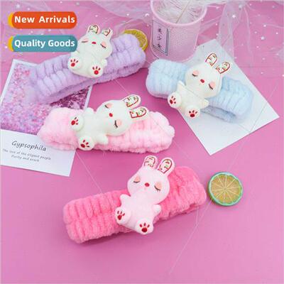 Cartoon rabb doll hair band female wash face wash makeup rab