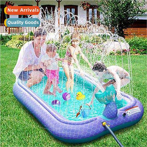 Inflatable squirting mermaid pool summer game toys inflatabl