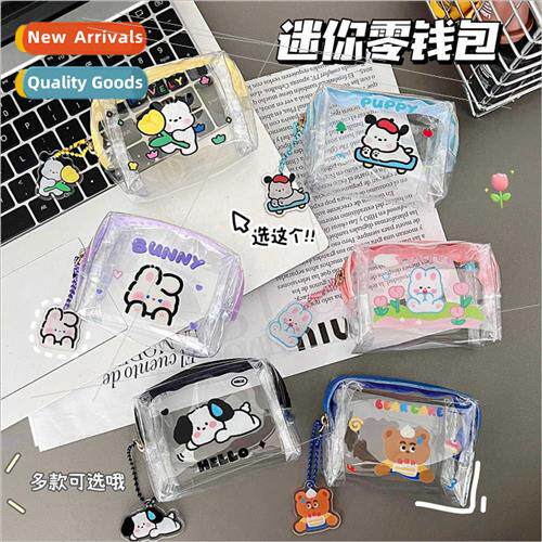 Cartoon coin purse ins coin organizer bag transparent waterp