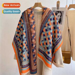 Scarf female autumn winter air-condioning room shawl wh patc