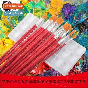 red rod oil painting single brush hair Oil nylon