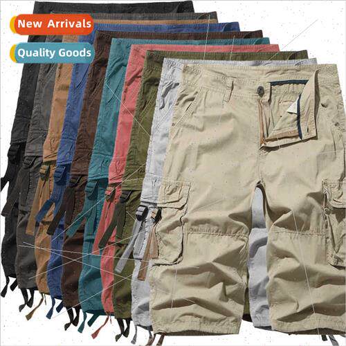 2023 summer new men loose casual  code work shorts multi-poc