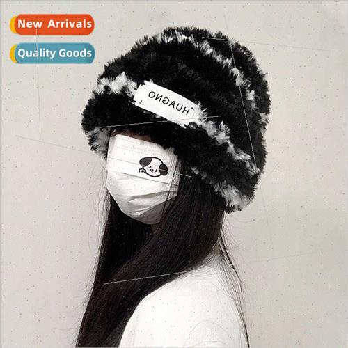 New woolen cap children winter knted stripes show face small