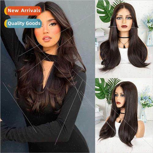 Europe Women Front Lace Fiber Headgear French Bangs Center P