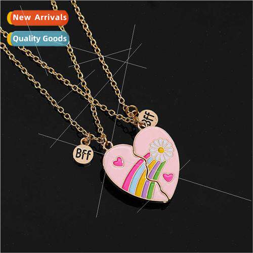 Best friends necklace best friends rainbow alloy oil drop pe