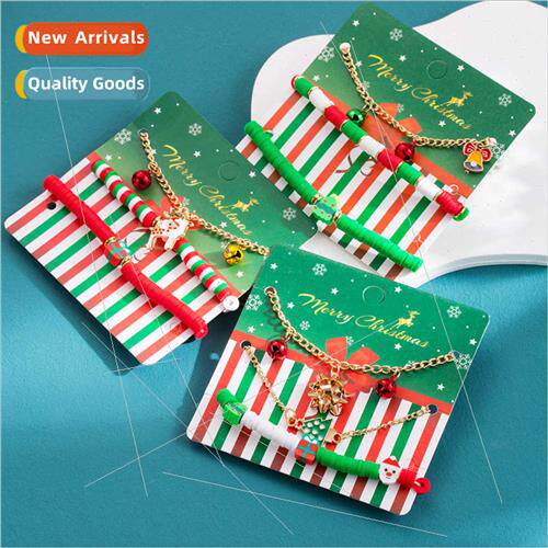 Europe Christmas Bells Hand Jewelry Set Alloy Oil Drip Elk C
