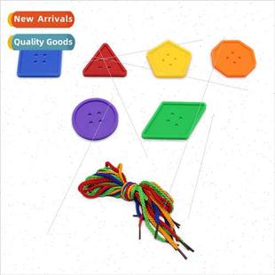 Button Geometric Learning Tod Stringing Toys Threading Early