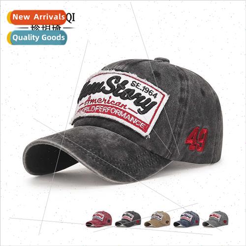 New washed retro old bent edge baseball cap men women fashio